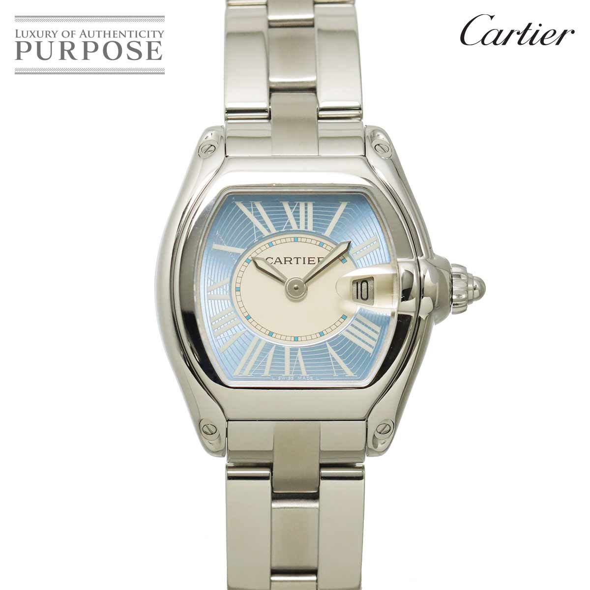 カルティエ Cartier ロードスターSM W62053V3 レディース 腕時計 デイト ブルー オートマ 自動巻き ウォッチ Roadster 90326045 255,600円