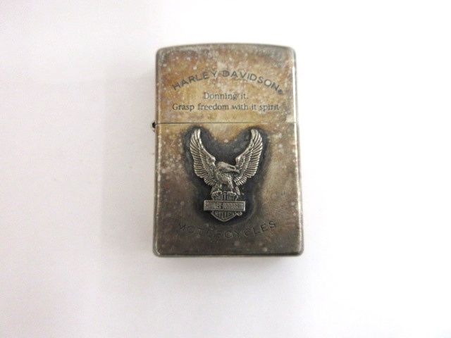 ジッポー ZIPPO ハーレー ダビッドソン HARLEY DAVIDSON 着火未確認 立体プレート オイルライター シルバーカラー