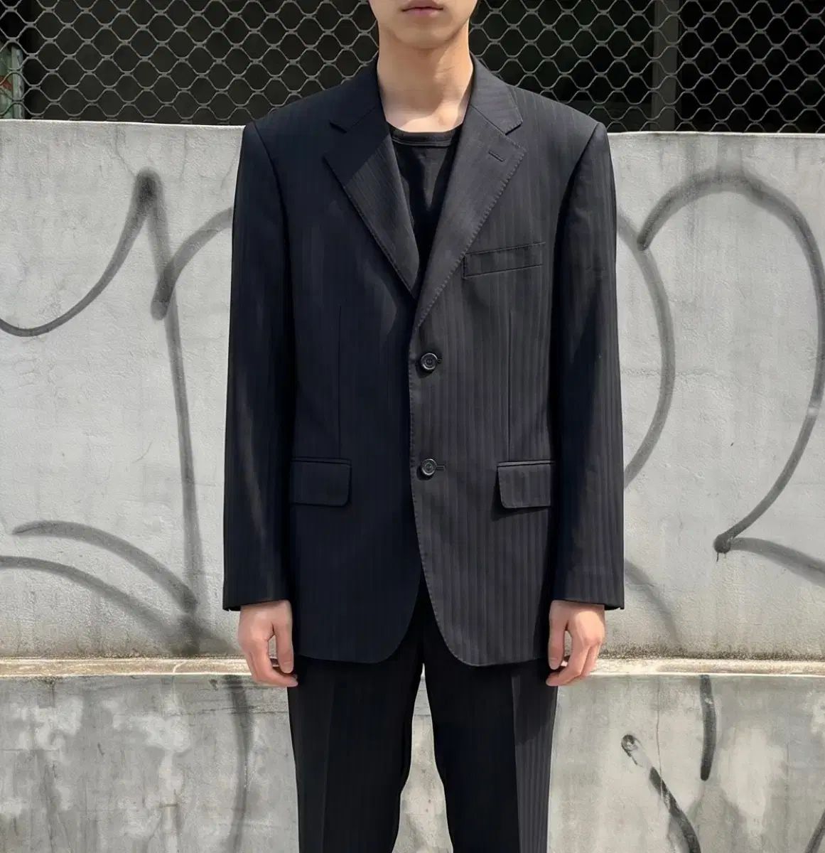 46/ GIORGIO ARMANI(ジョルジオ アルマーニ) ストライプ ブレーザー ジャケット