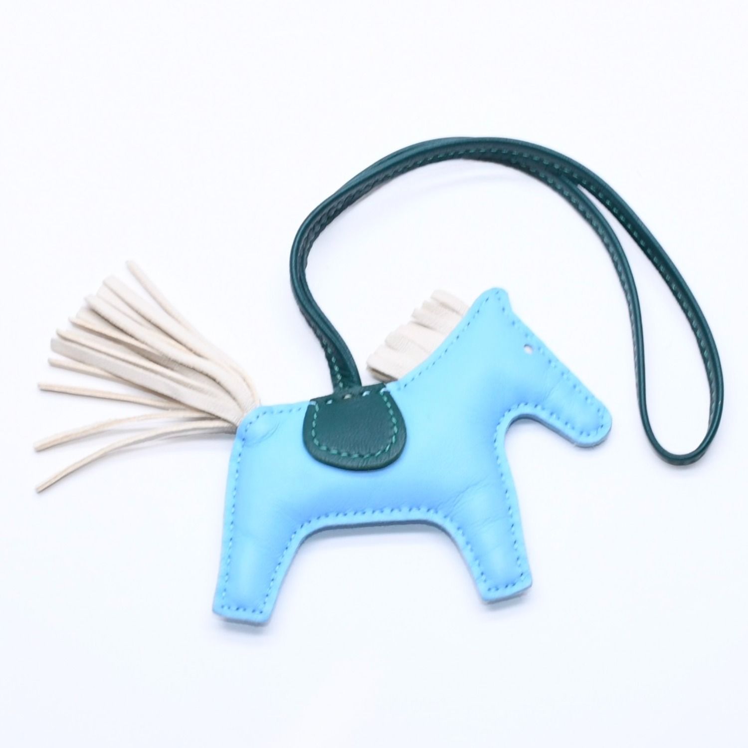 極美品！エルメス　Hermes　ロデオチャーム　PM アクセサリー　セレスト HERMES エルメス ロデオPM アニョーミロ バッグチャーム チャーム