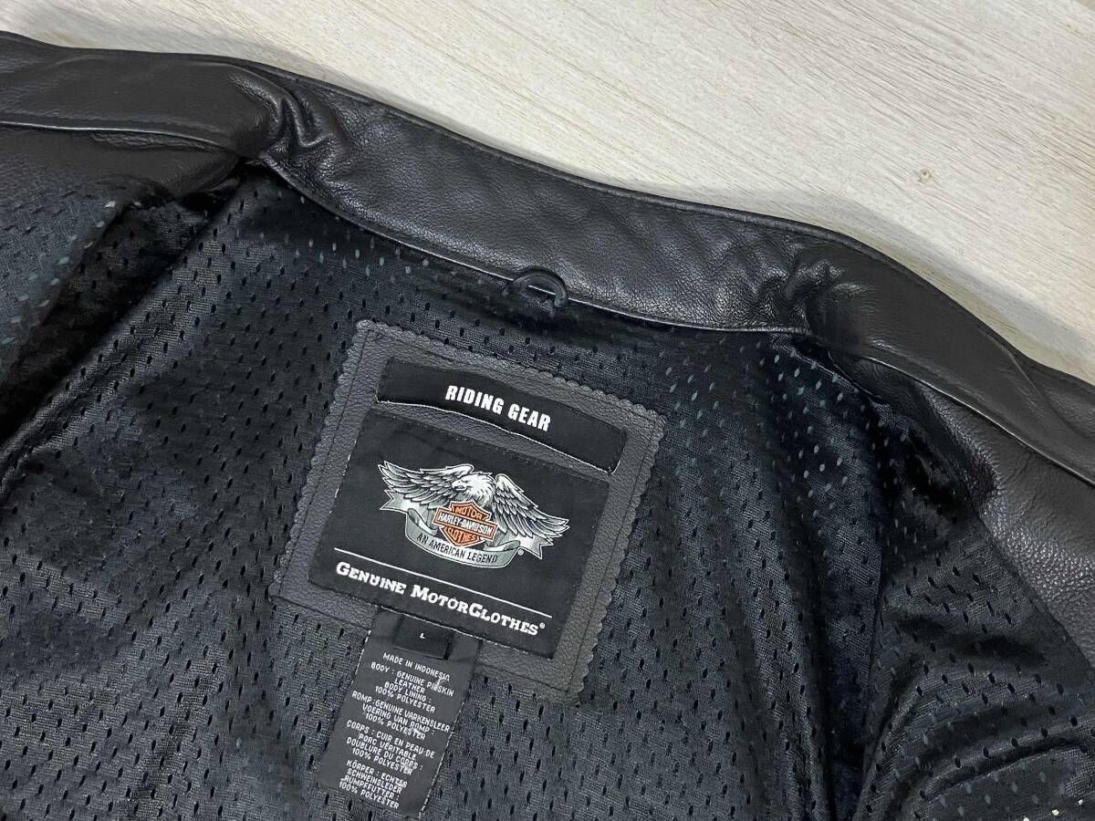 HARLEY-DAVIDSON RIDING GEAR 本革 レザー シングル ライダース 