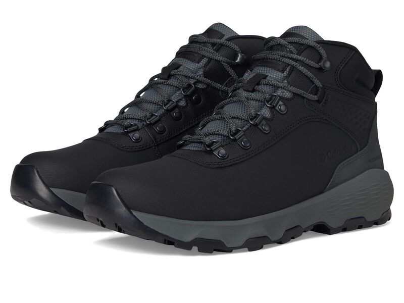 コロンビア メンズ シューズ ブーツ・レインブーツ レザー Columbia Newton Wander Leather BlackGrill ブラック