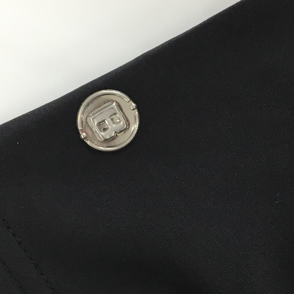 超美品】ブリーフィング 半袖ポロシャツ 黒 ボタンダウン ロゴシルバー