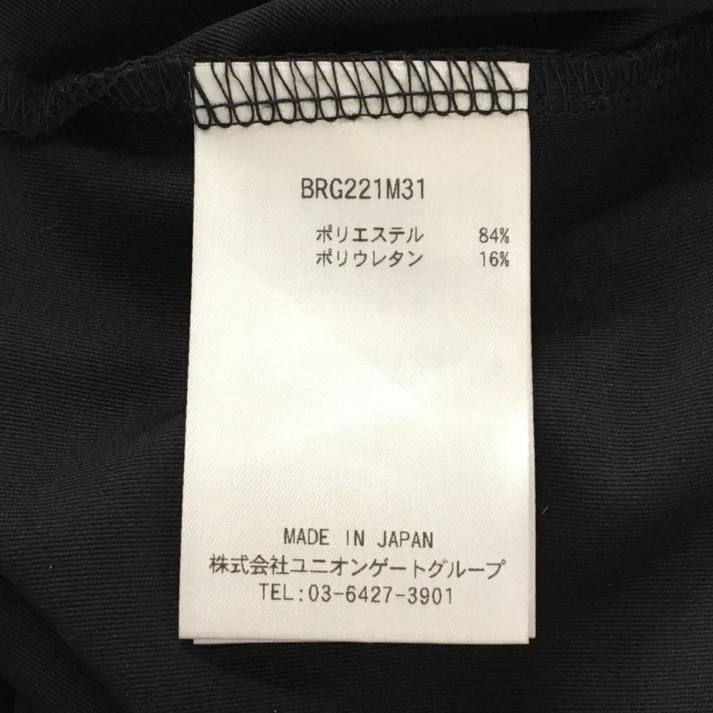 超美品】ブリーフィング 半袖ポロシャツ 黒 ボタンダウン ロゴシルバー