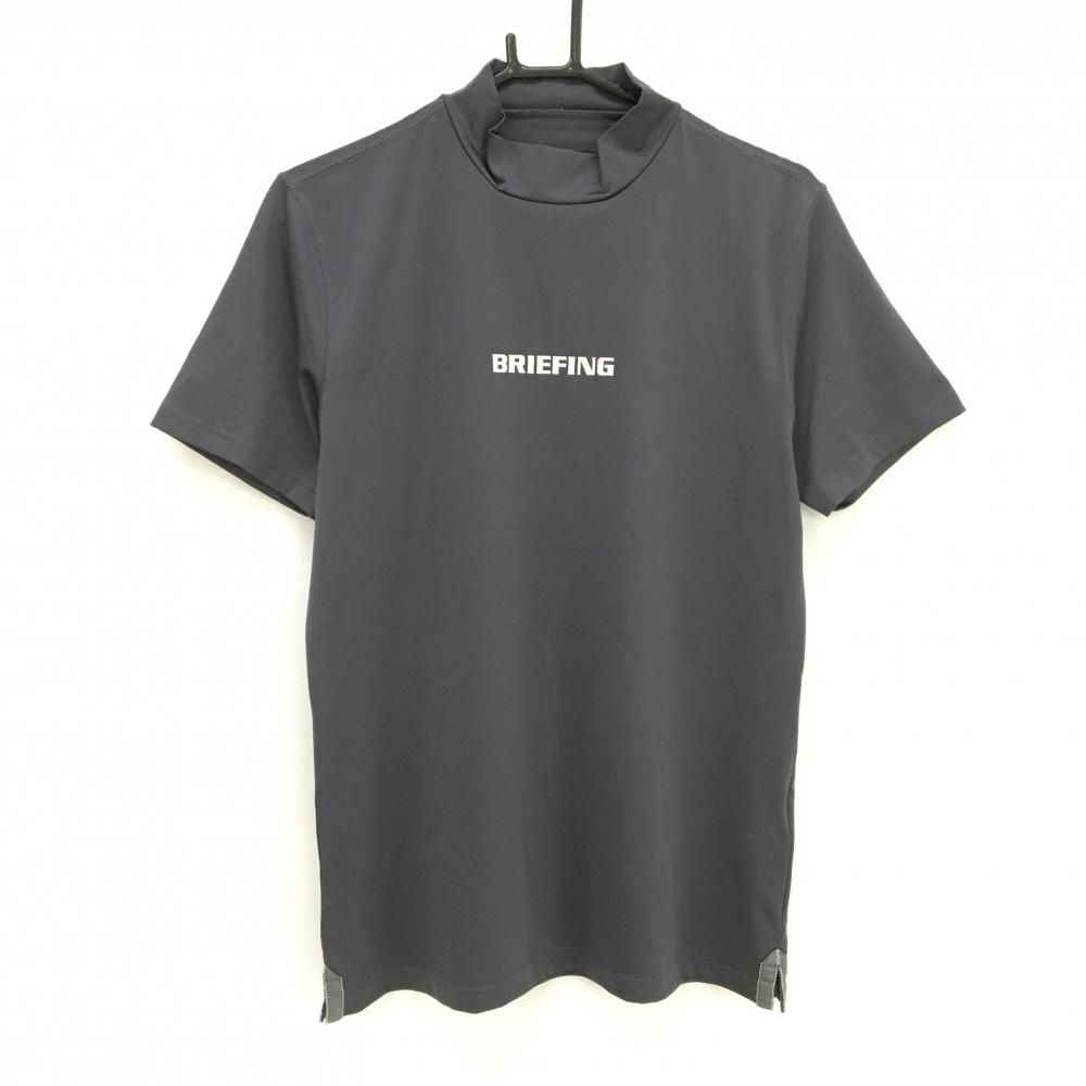 超美品】ブリーフィング 半袖ハイネックシャツ グレー ストレッチ