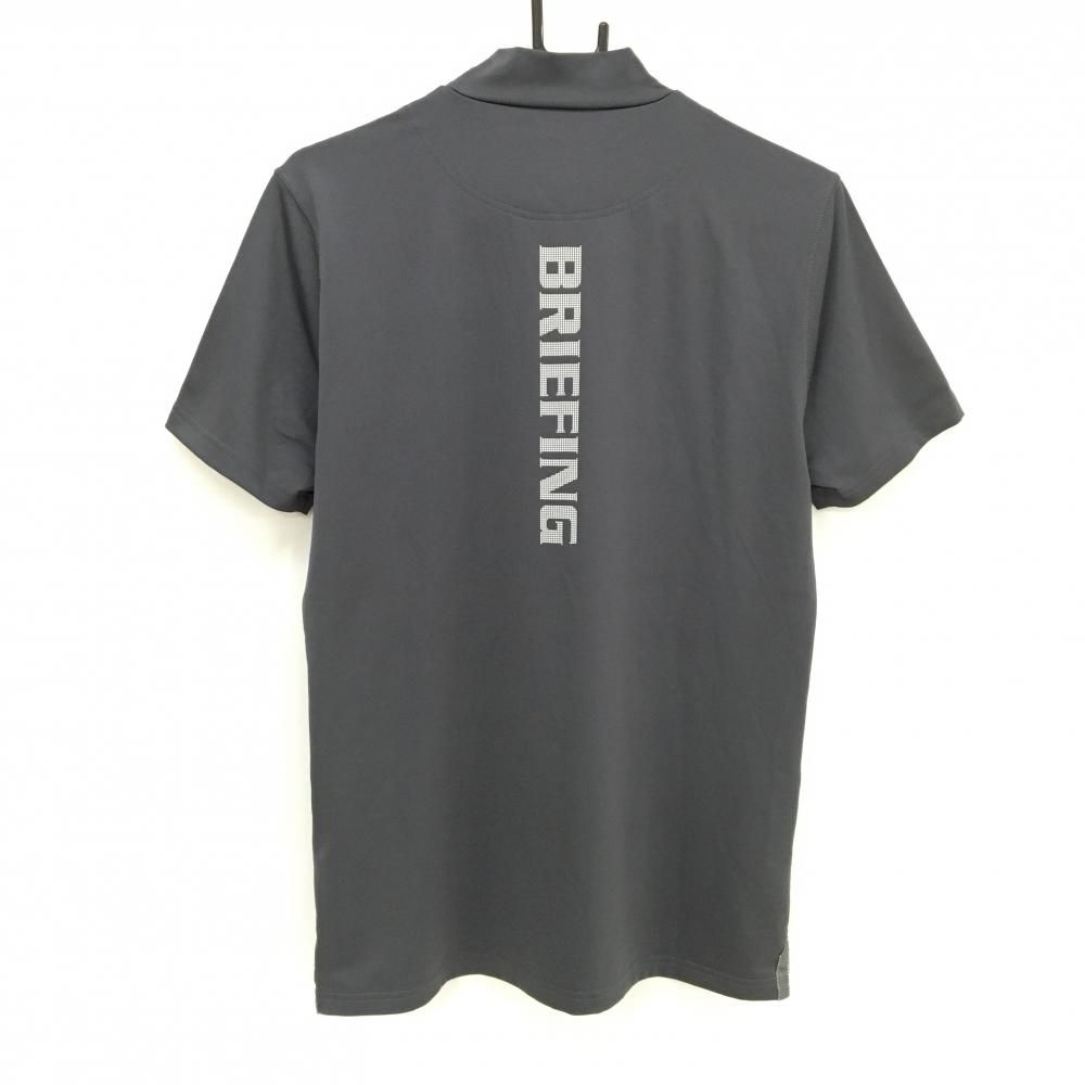 BRIEFING ハイネック半袖シャツ グレー 超美品】ブリーフィング 半袖ハイネックシャツ グレー ストレッチ
