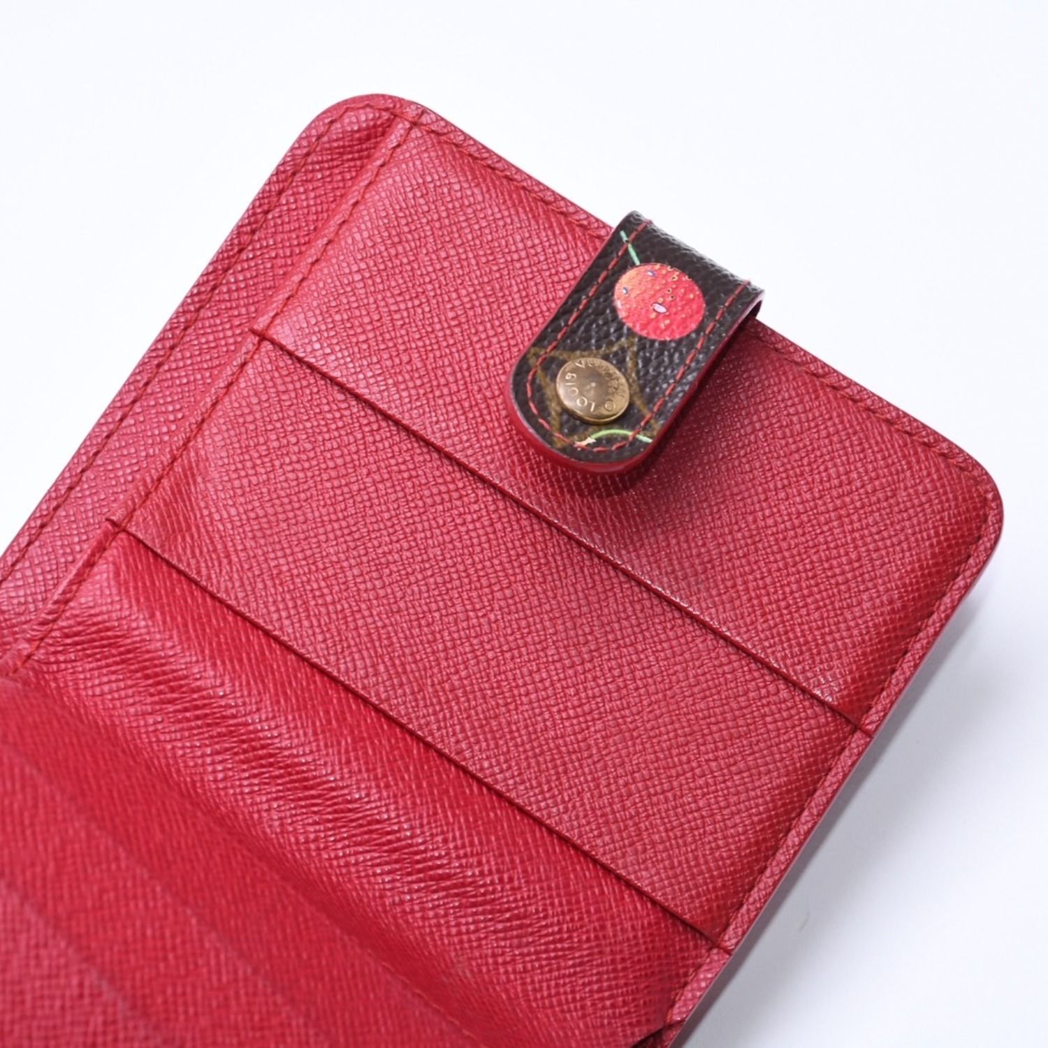 ルイヴィトン モノグラムミニ スニーカー 38 キャンバス　24cm チェリー LOUIS VUITTON ルイヴィトン モノグラムチェリー コンパクトジップ