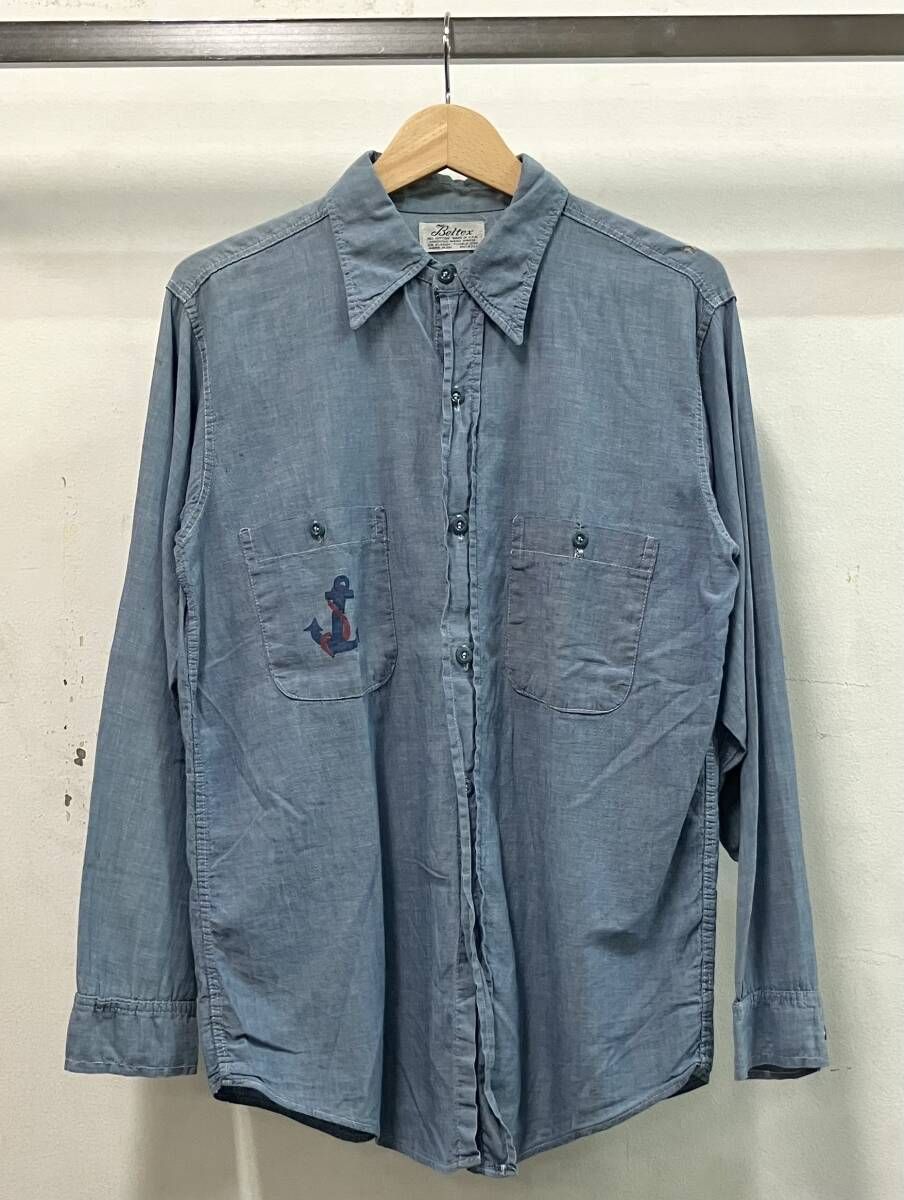 beltex ベルテックス 長袖シャツ ブルー USA製 60s 70s