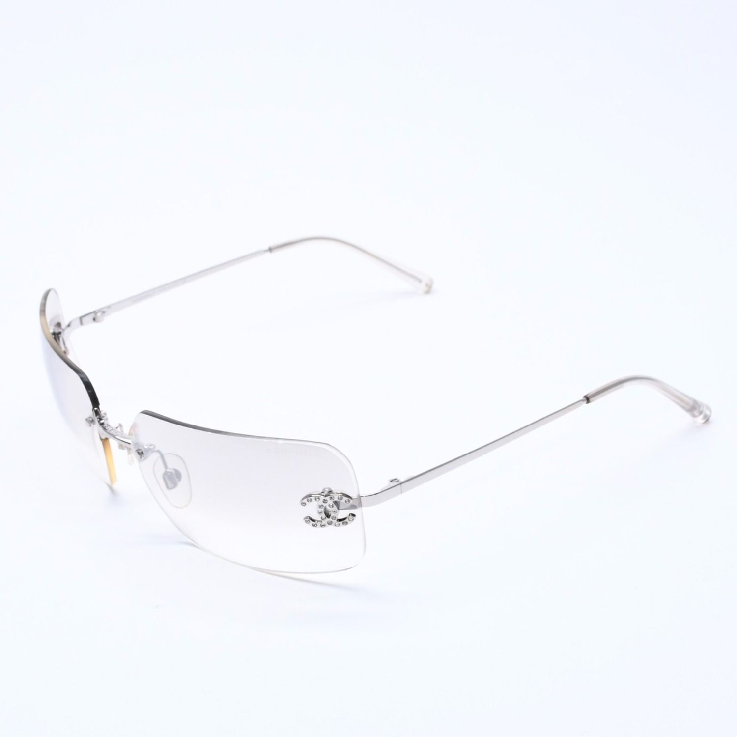 極美品 CHANEL シャネル リムレス サングラス アイウェア 4017-D c.159