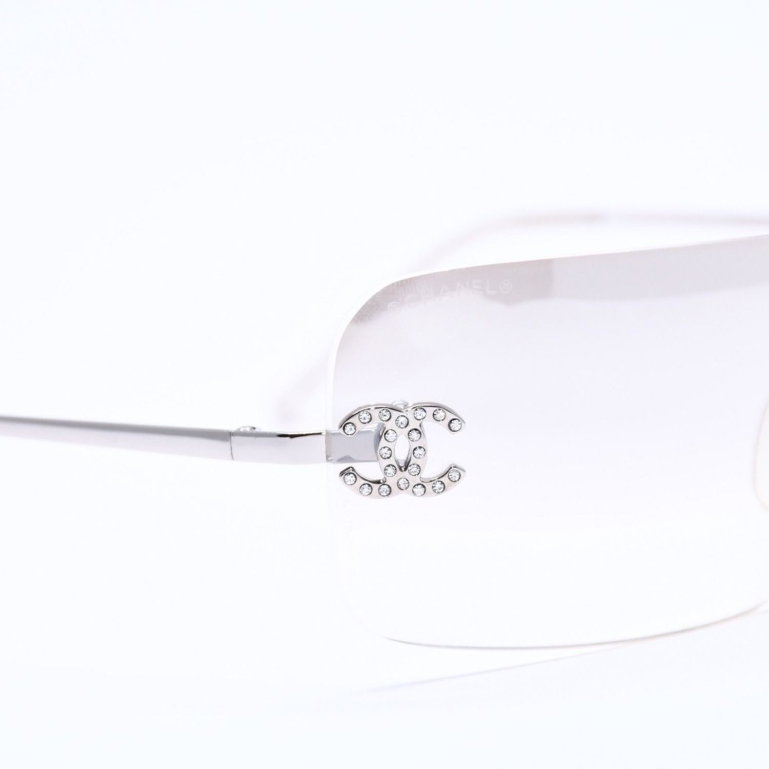 極美品 CHANEL シャネル リムレス サングラス アイウェア 4017-D c.159