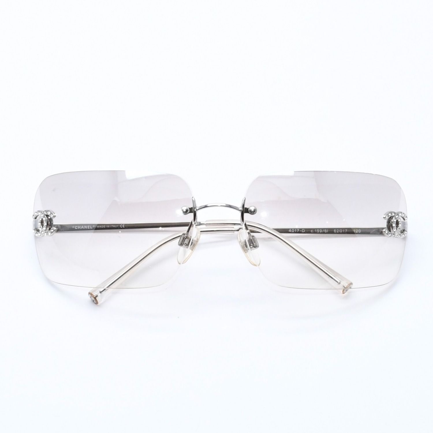 極美品 CHANEL シャネル リムレス サングラス アイウェア 4017-D c.159