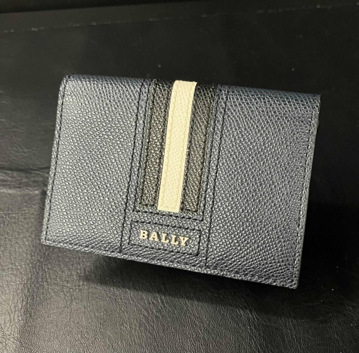 BALLY ネイビー レザー カードケース BALLY バリー カードケース ネイビー インポート - メルカリ