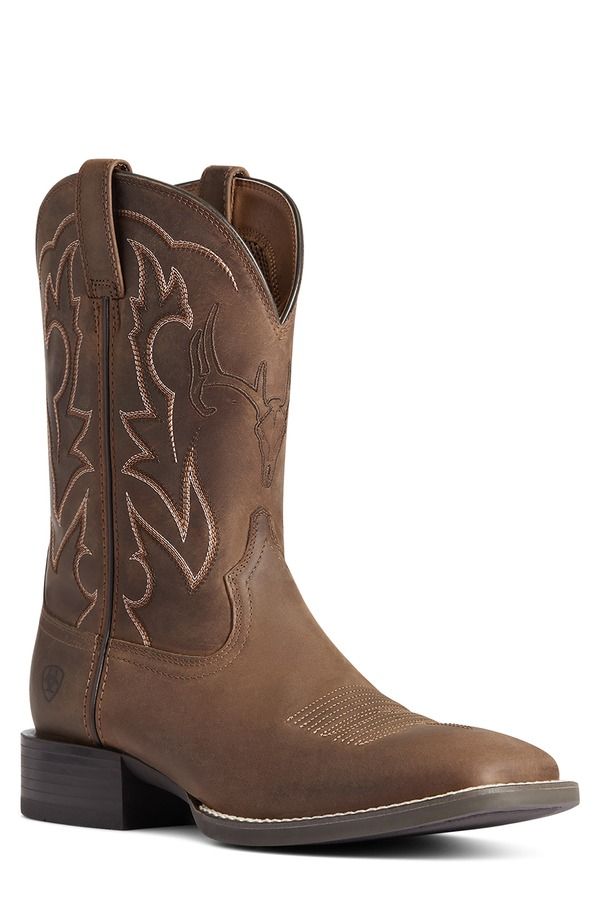 アリアト メンズ シューズ ブーツ・レインブーツ Ariat Sport Outdoor Square Toe Cowboy Boot Distressed Brown ブラウン