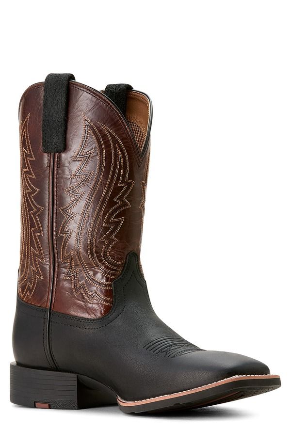 アリアト メンズ シューズ ブーツ・レインブーツ Ariat Sport Big Country Wide Square Toe Cowboy Boot Basic Black Mahogany ブラ