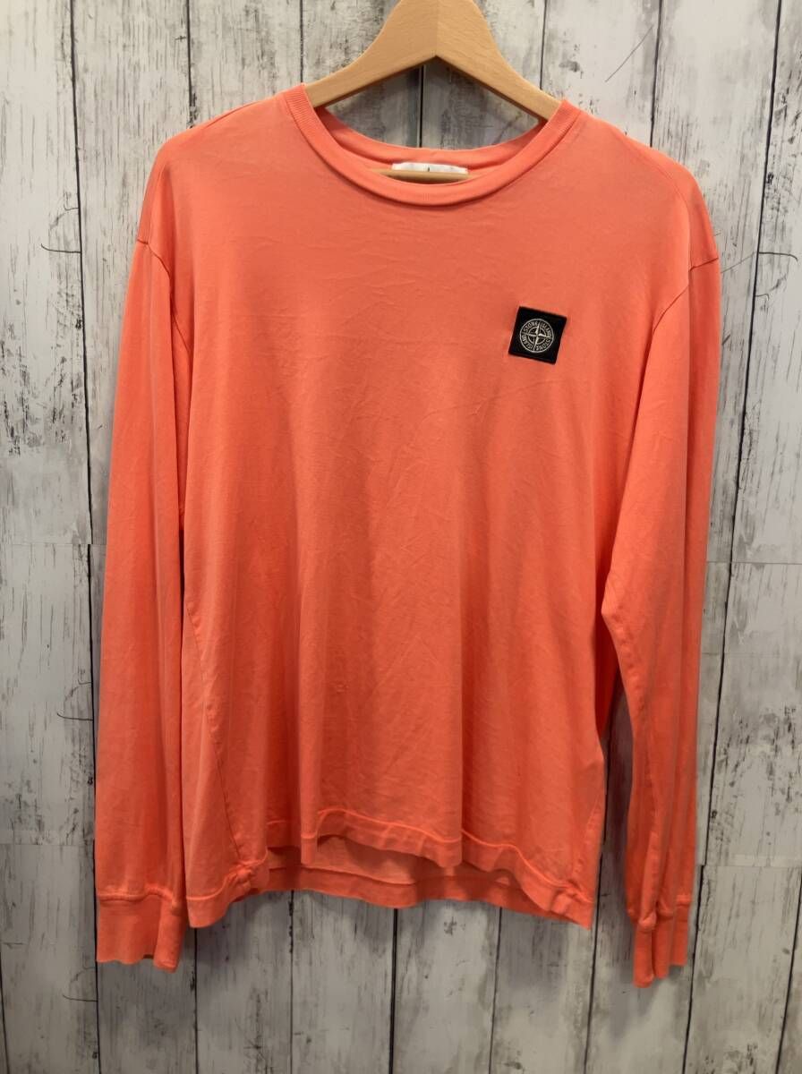 STONE ISLAND ストーンアイランド 長袖Tシャツ 721522713 オレンジ 穴あき汚れ有