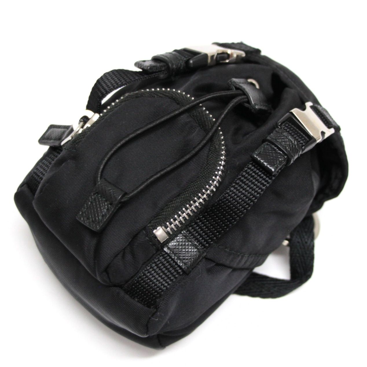 プラダ PRADA バッグチャーム リュック型 ナイロン 黒 【75127