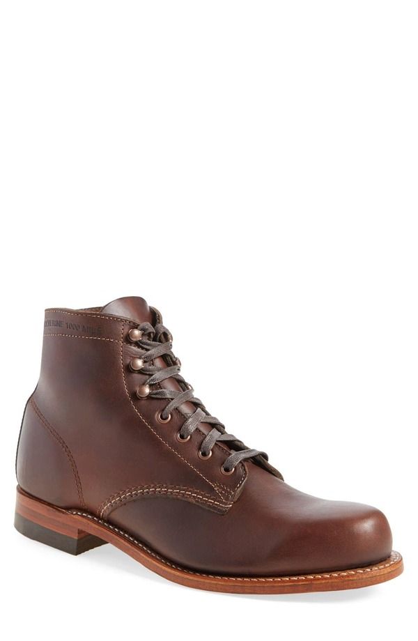 ウルヴァリン メンズ シューズ ブーツ・レインブーツ Wolverine 1000 Mile Plain Toe Boot Brown ブラウン