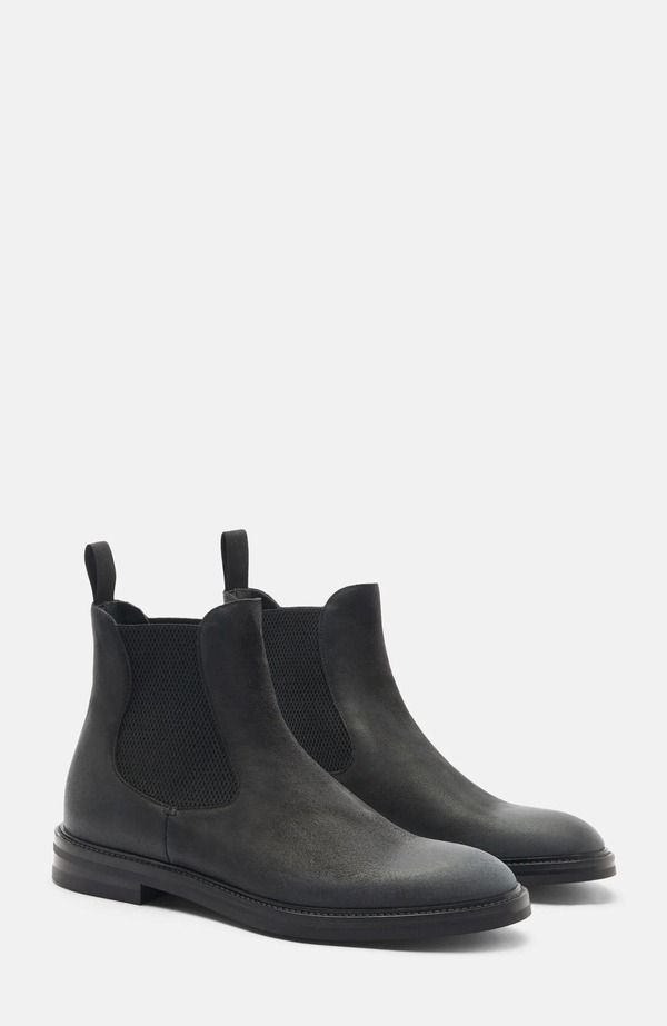 スカロッソ メンズ シューズ ブーツ・レインブーツ チェルシーブーツ チェルシー SCAROSSO Hunter Chelsea Boots Black Suede ブラック