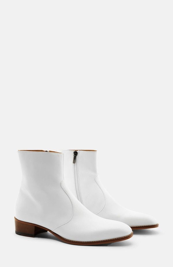 スカロッソ メンズ シューズ ブーツ・レインブーツ SCAROSSO Warren Boots White Calf ホワイト