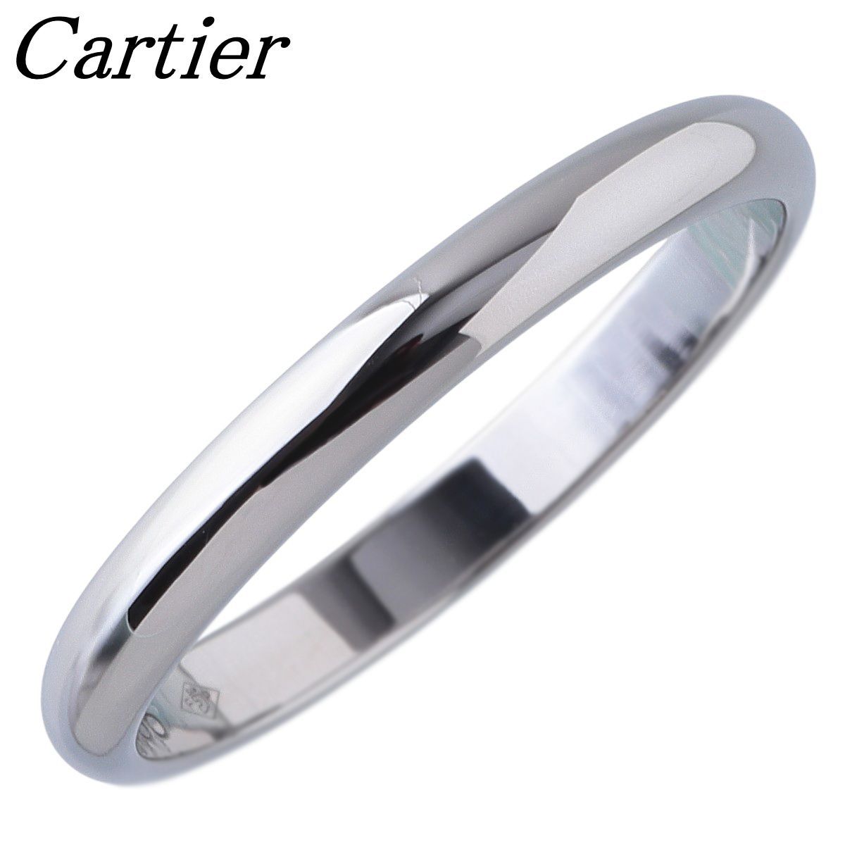 カルティエ 1895 ウェディング リング #53 幅2.4mm Pt950 新品仕上げ済 Cartier【26412】