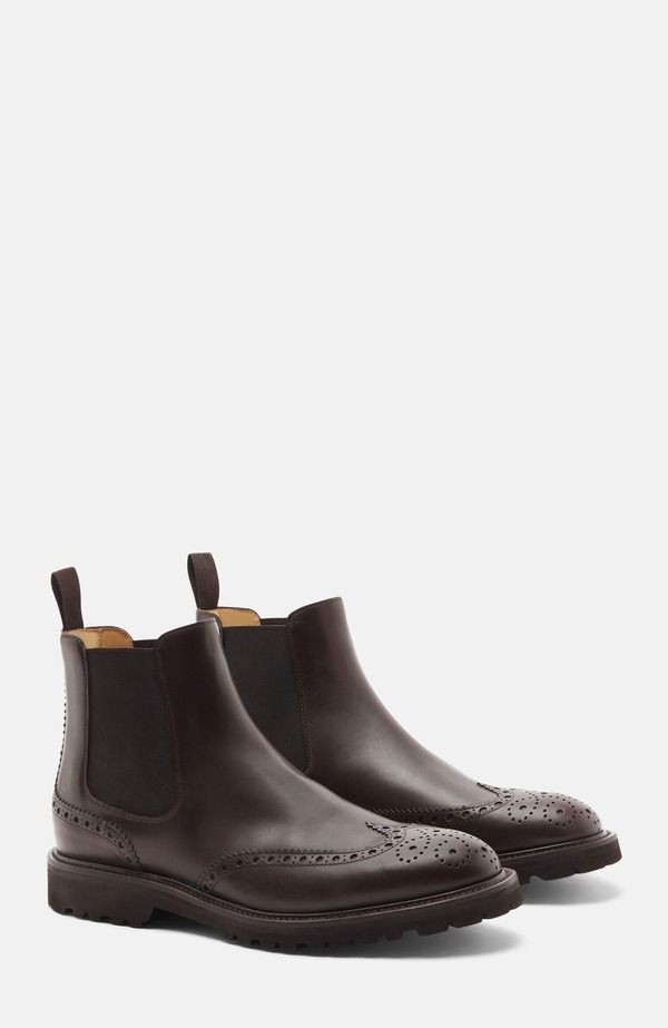 スカロッソ メンズ シューズ ブーツ・レインブーツ チェルシーブーツ チェルシー SCAROSSO Keith Chelsea Boots Brown Calf ブラウン