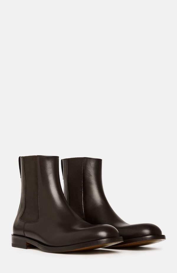 スカロッソ メンズ シューズ ブーツ・レインブーツ チェルシーブーツ チェルシー SCAROSSO Elliot Chelsea Boots Dark Brown Calf ブラウン