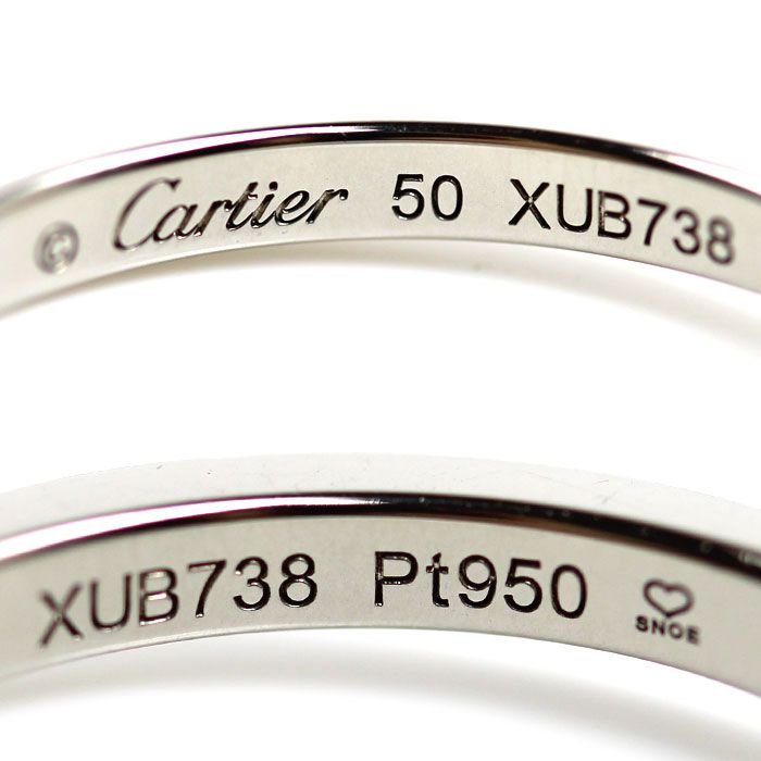 CARTIER カルティエ Pt950プラチナ バレリーナ カーブ ウエディング