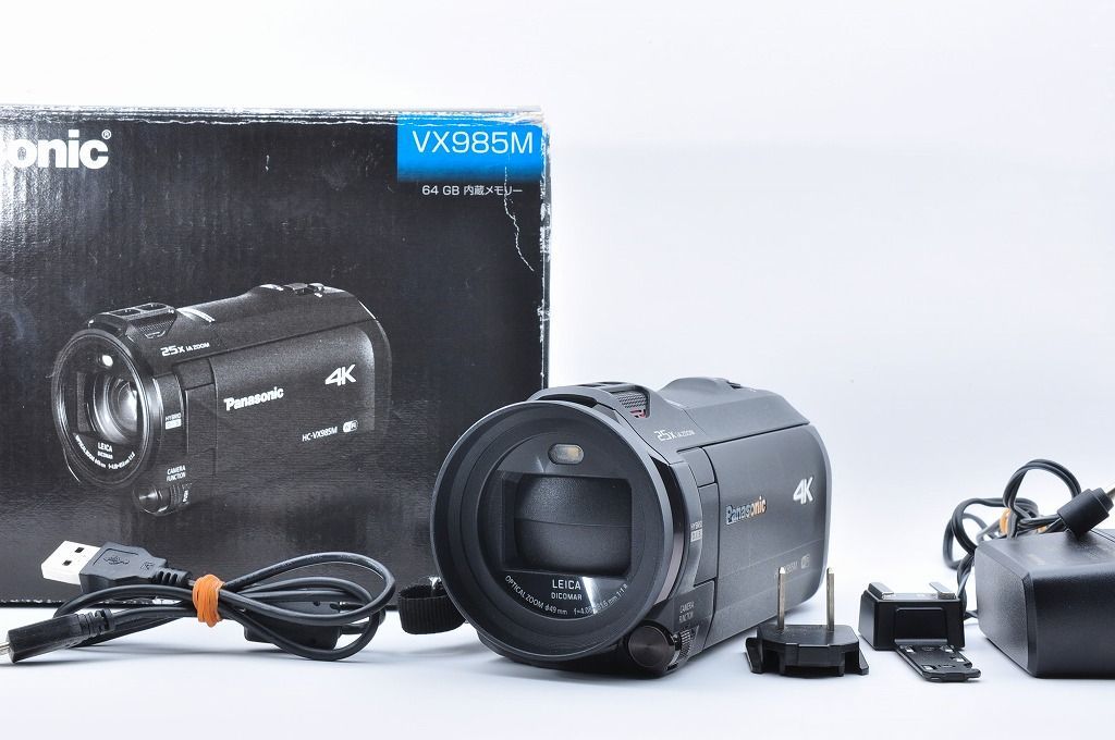 【2ヶ月保証付き】Panasonic HC-VX985M ブラック 4Kビデオカメラ 動作品 パナソニック＃1690