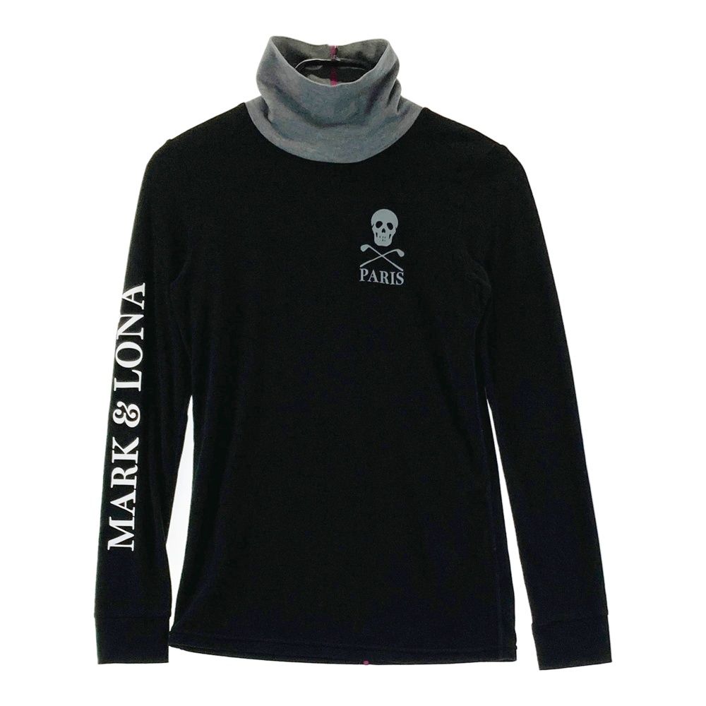 サイズ：38 MARK&LONA マークアンドロナ MLW-2D-AU06 起毛 タートルネック 長袖Tシャツ ブラック系 [240101659957] ゴルフウェア レディース ストスト