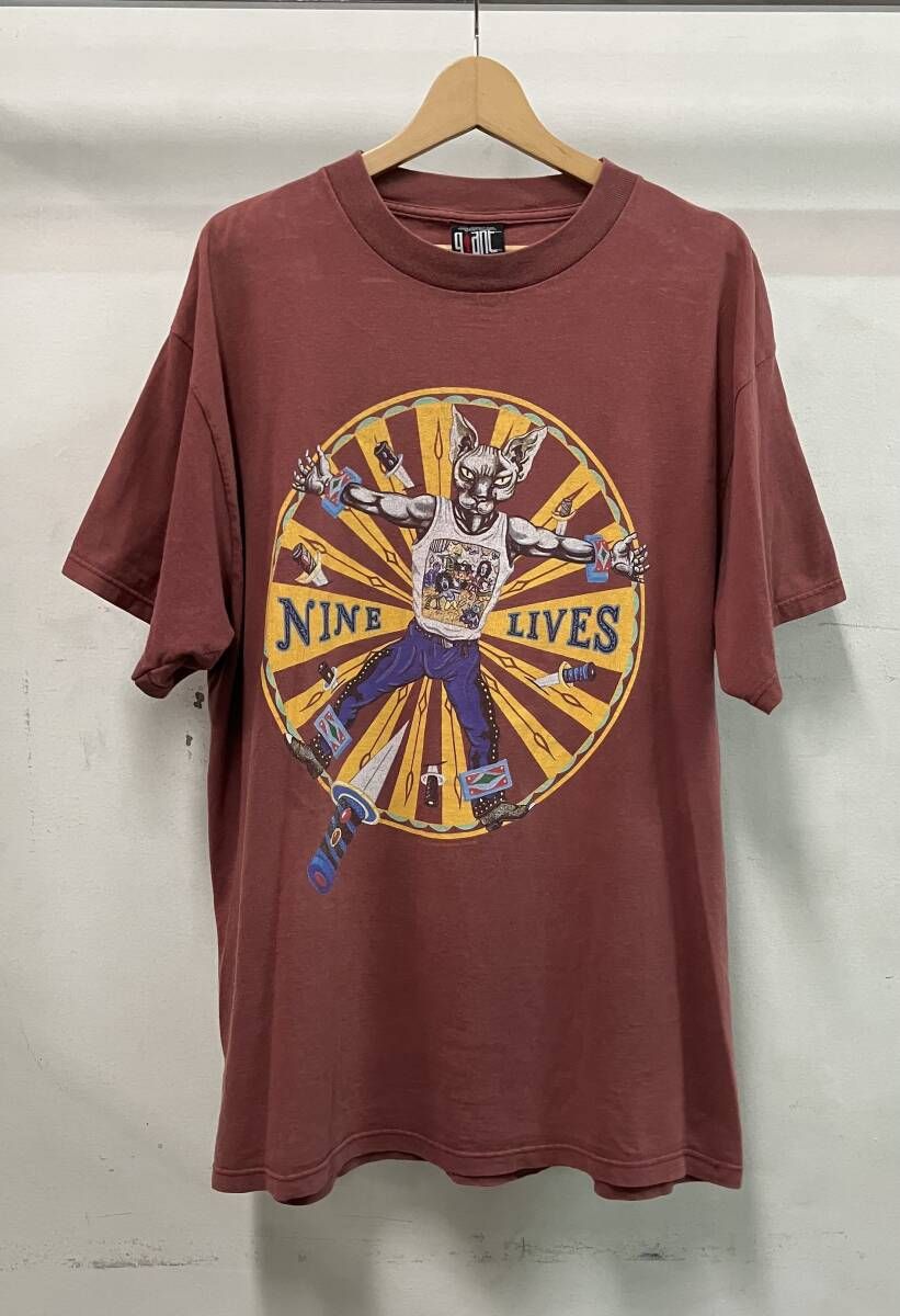 GIANT ジャイアント 半袖Tシャツ AEROSMITH 90s 1997 NINE LIVES