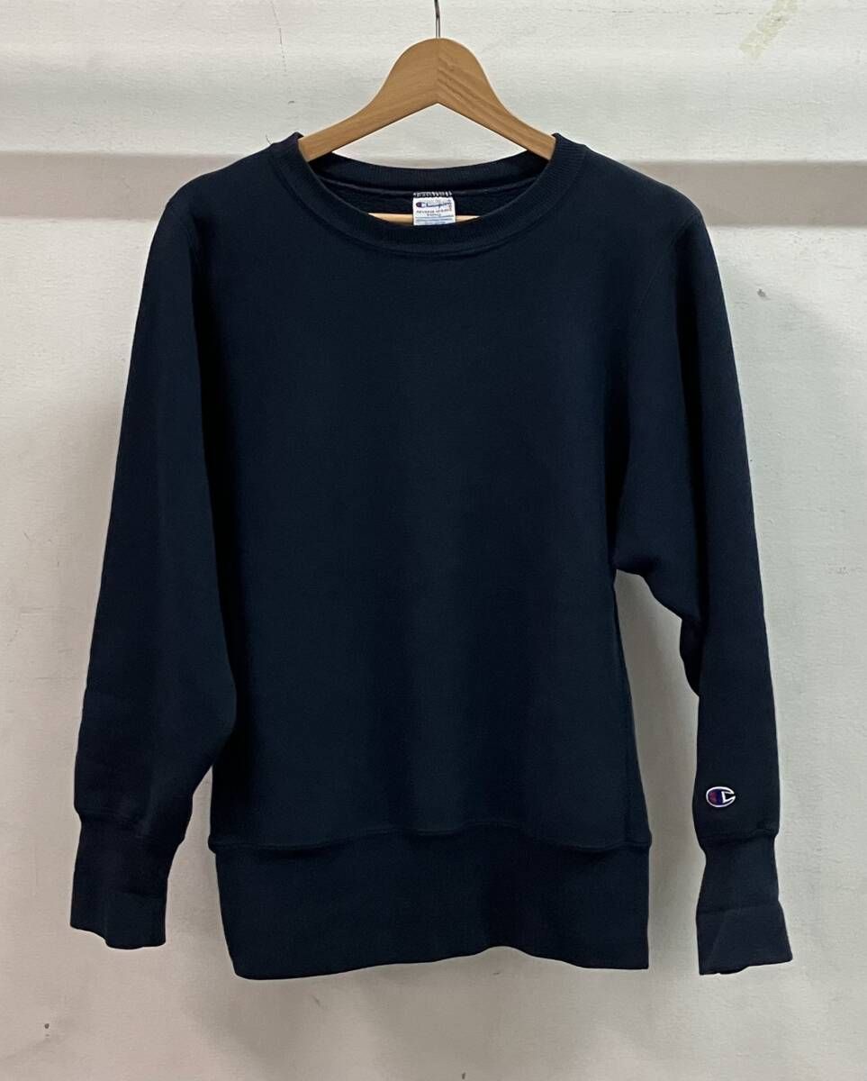 Champion チャンピオン REVERSE WEAVE スウェット 90S 刺線タグ 目無し 丸首 長袖 サイズS アメリカ製 ブルー 11,840円