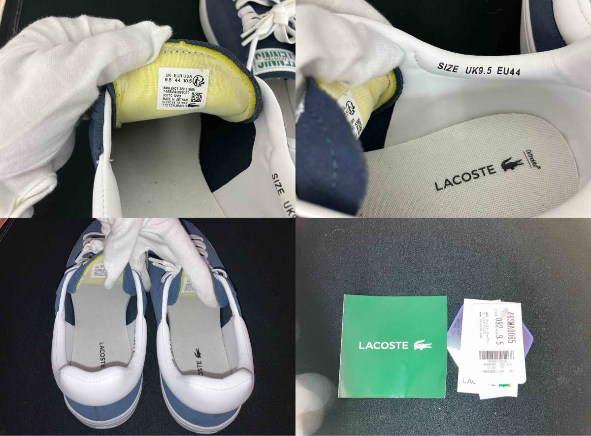 LACOSTE ラコステ レザースニーカー ネイビー メンズ BASESHOT 223 1