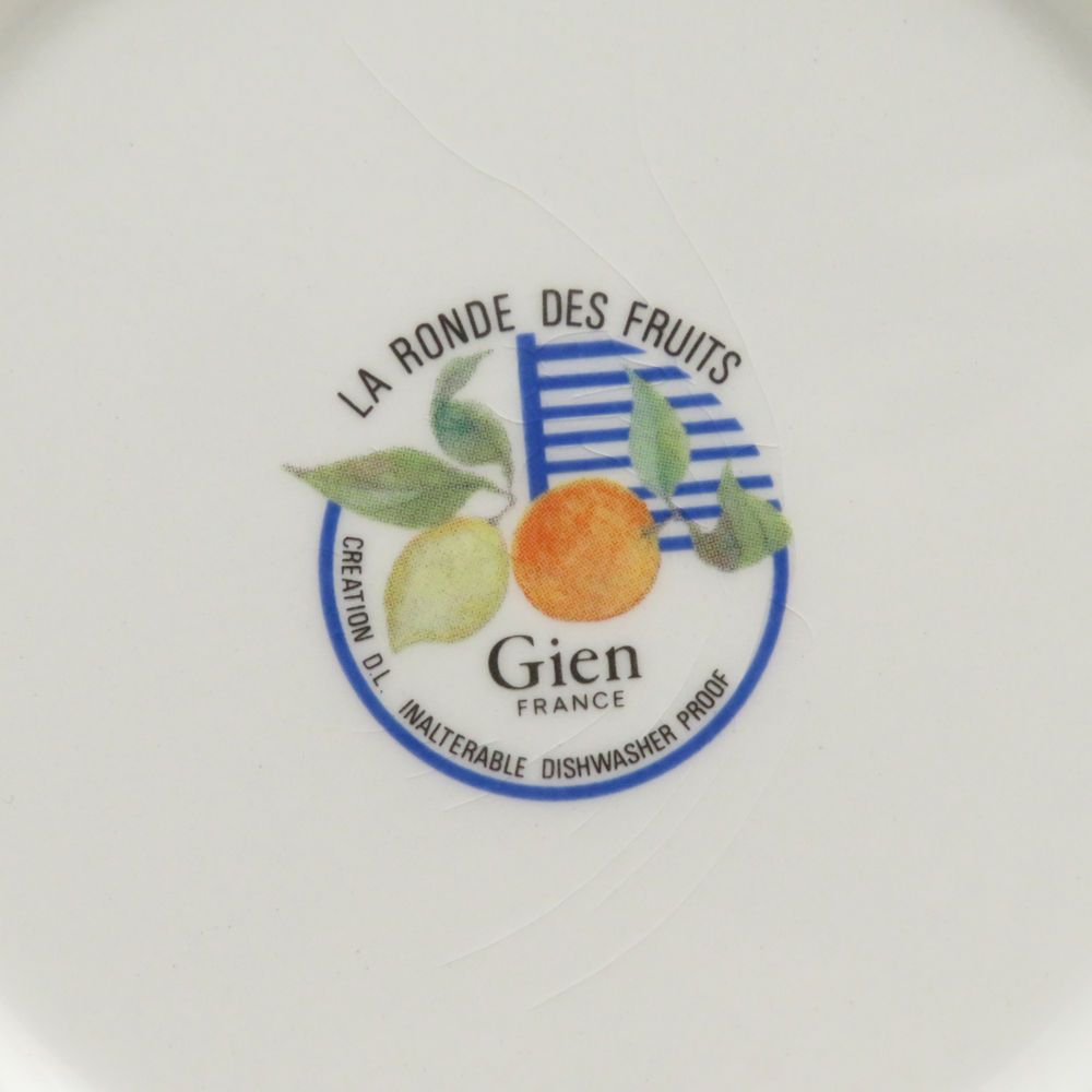 美品 Gien ジアン LA RONDE DES FRUITS 中皿 6枚 プレートセット