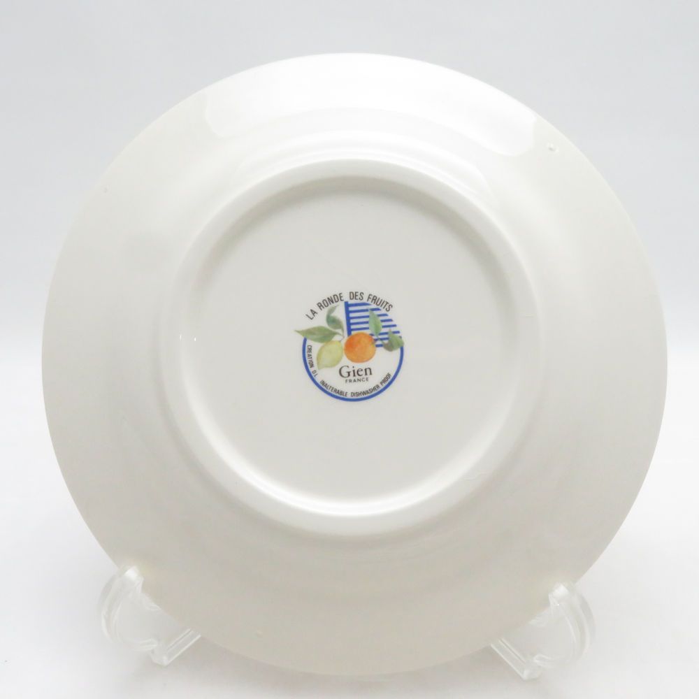 美品 Gien ジアン LA RONDE DES FRUITS 中皿 6枚 プレートセット