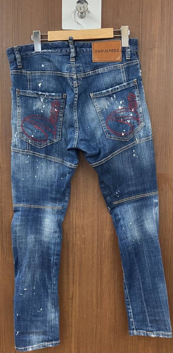 DSQUARED2ダメージ加工 スキニーデニム DSQUARED2／ダメージ加工スキニーデニム／02PR/2020/2320/1／44