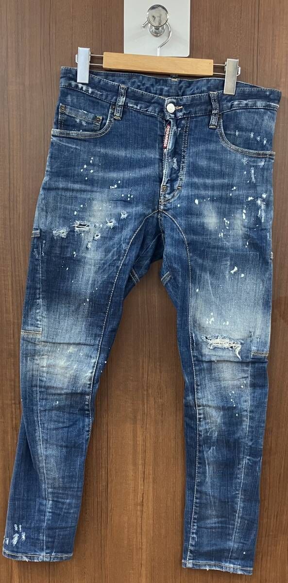 DSQUARED2／ダメージ加工スキニーデニム／02PR/2020/2320/1／44