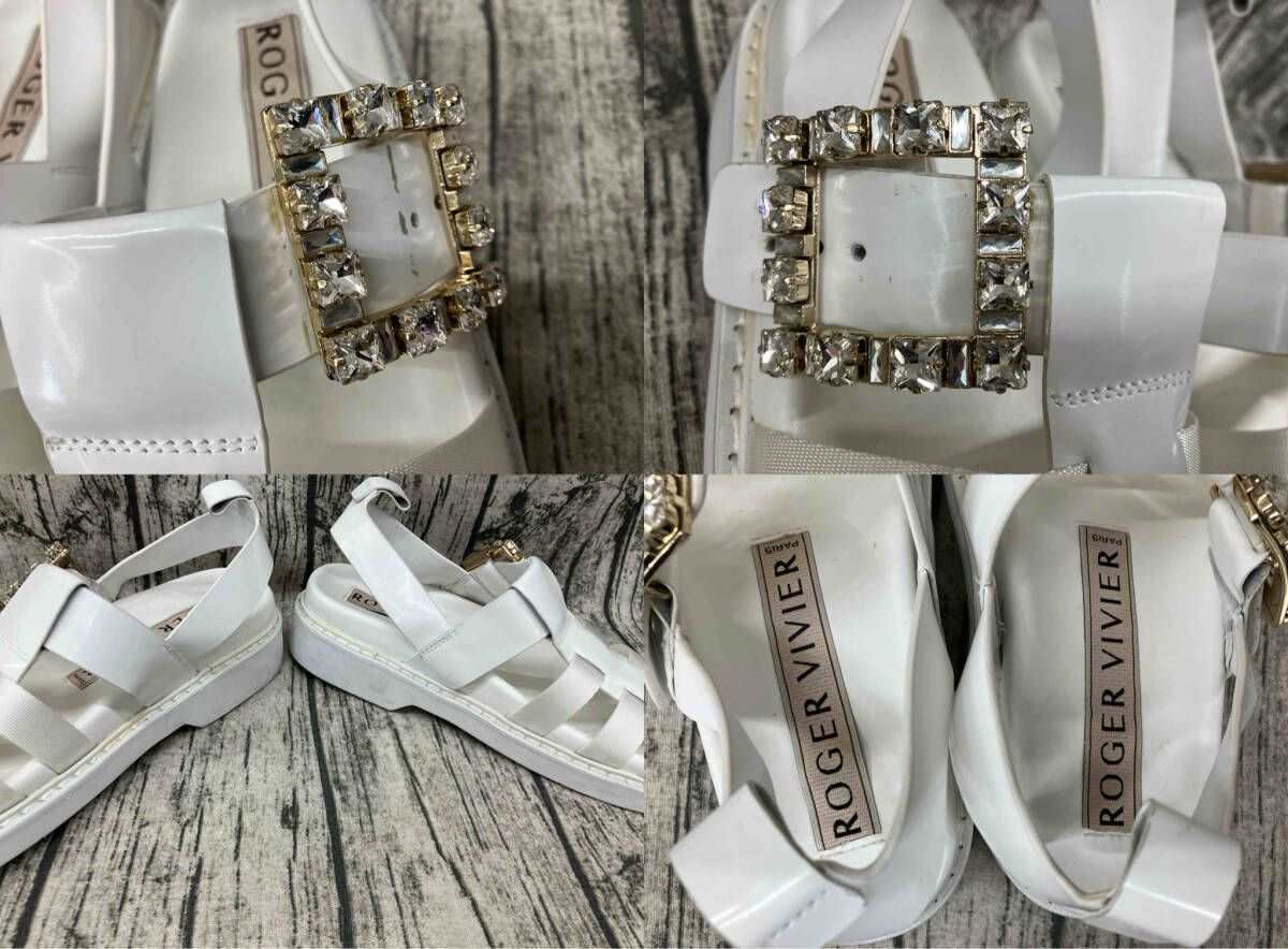 ROGER VIVIER ロジェ ヴィヴィエ サンダル ホワイト 23cm イタリア製
