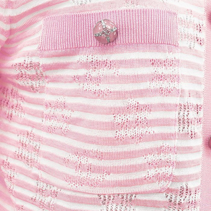 未使用】CHANEL シャネル ニット カーディガン ボーダー サイズ 36