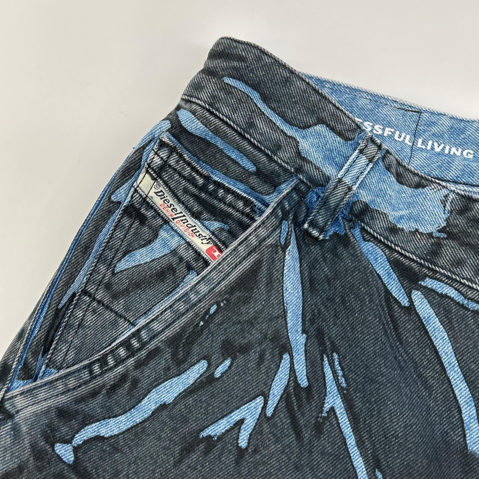DIESEL ディーゼル 24SS ブルー D-SIRE-CARGO デニム カーゴパンツ W26