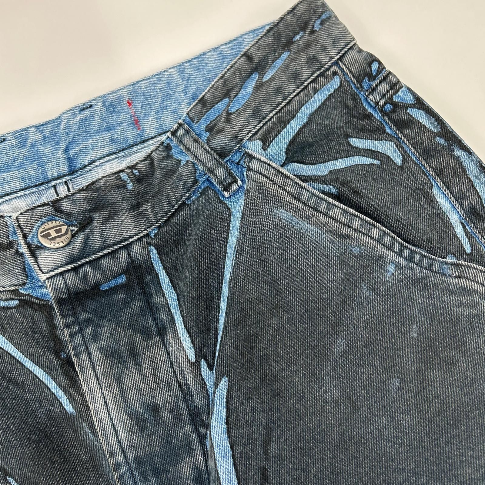 DIESEL ディーゼル 24SS ブルー D-SIRE-CARGO デニム カーゴパンツ W26