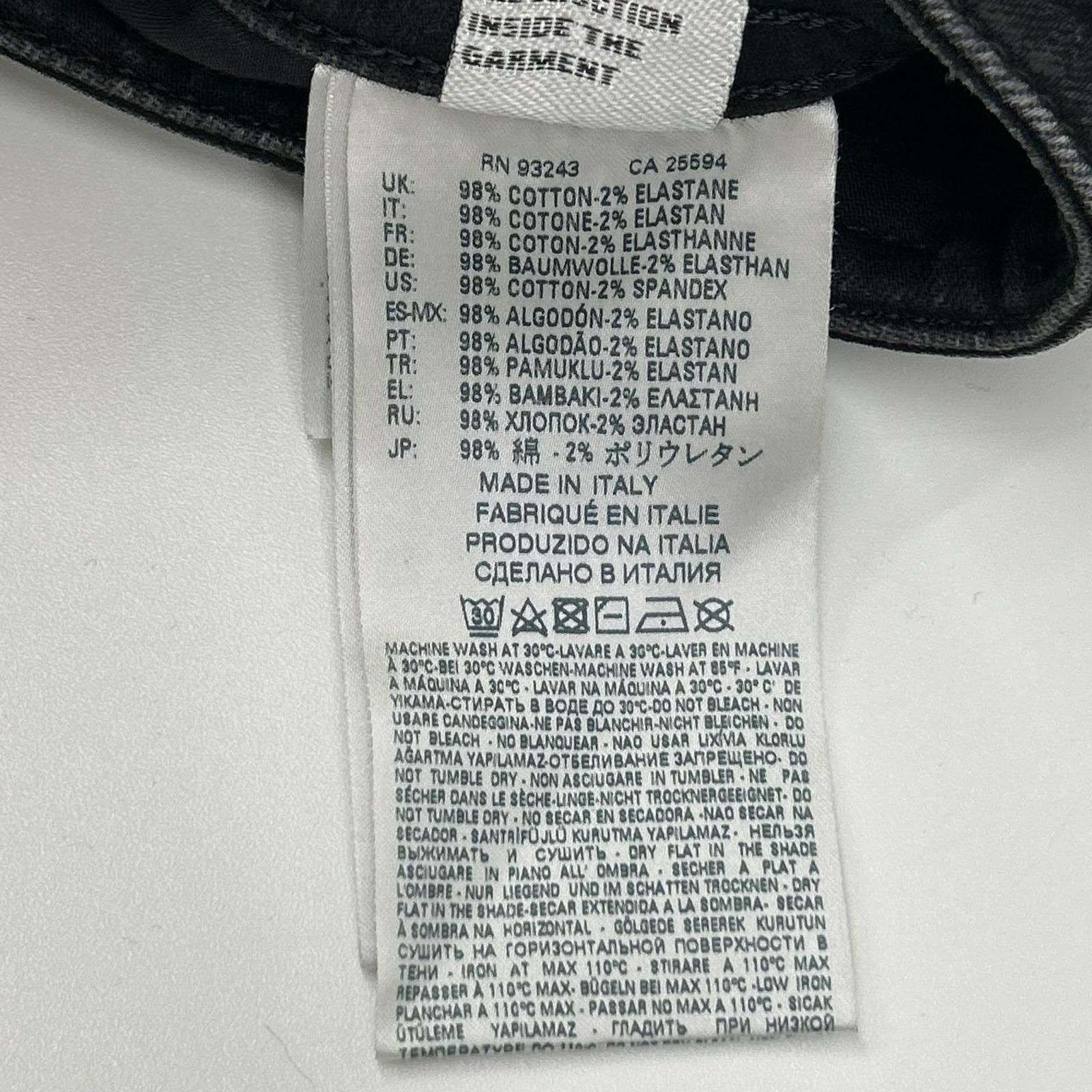 DIESEL ディーゼル ブラックTHOMMER クラッシュ加工 パンツ W30-L30