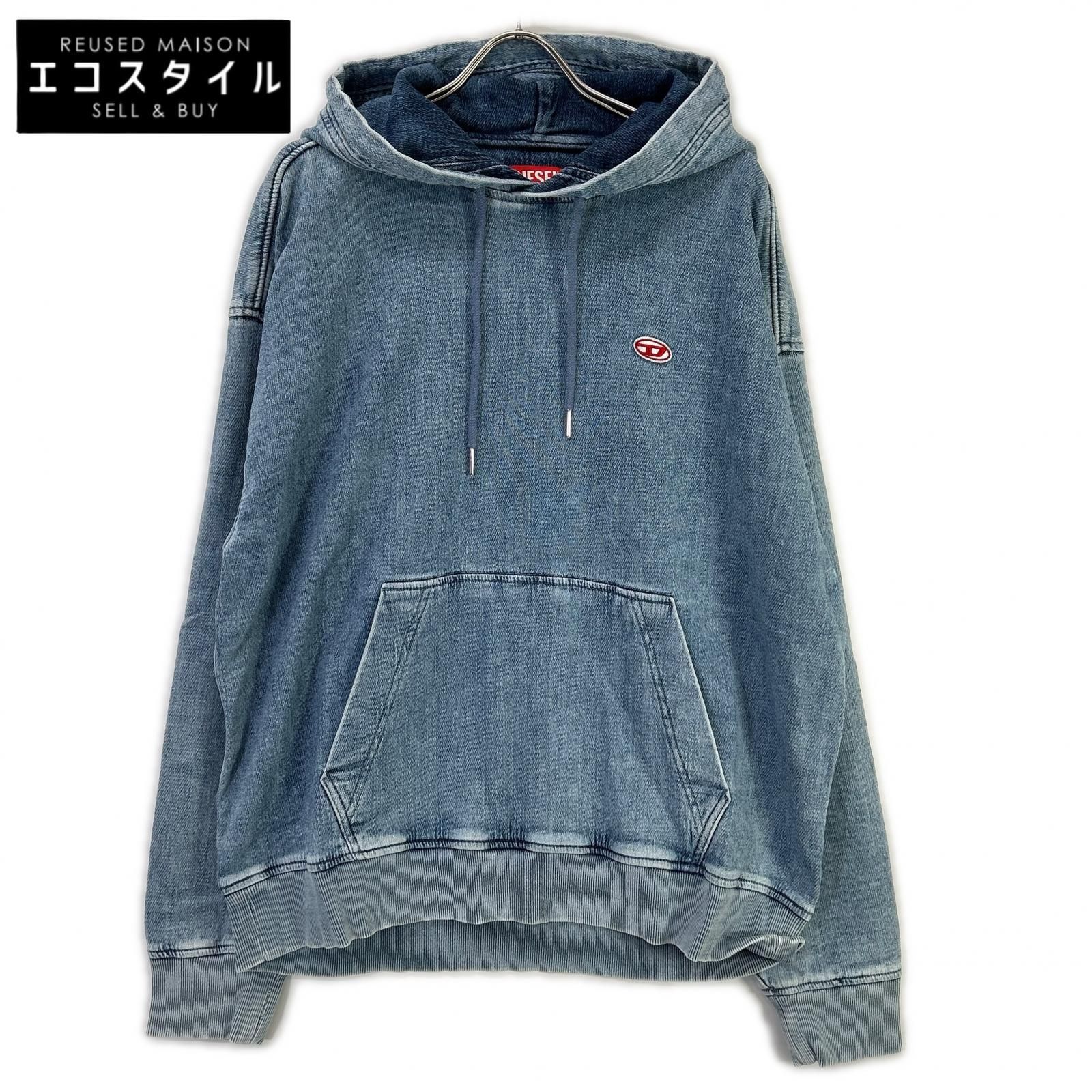 DIESEL ディーゼル ブルー デニム D-UM-RIB-NE パーカー L - メルカリ