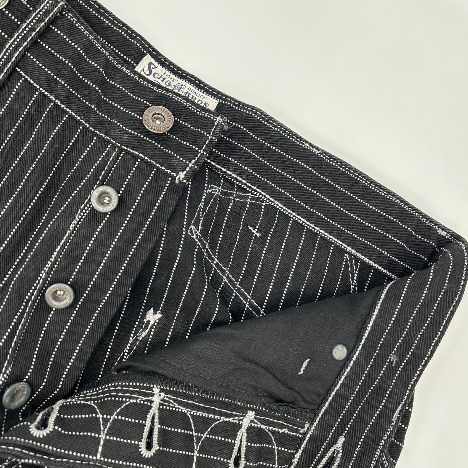 schott ショット 782-5911002 ブラック オールドヒッコリー デニム 30