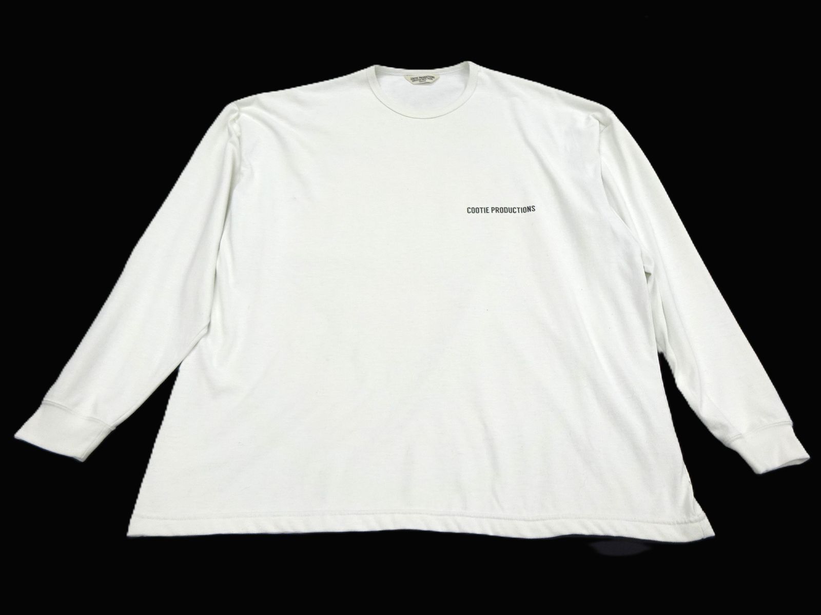 COOTIE PRODUCTIONS Dry Tech Jersey Oversized L/S Tee ホワイト メンズ ロンT