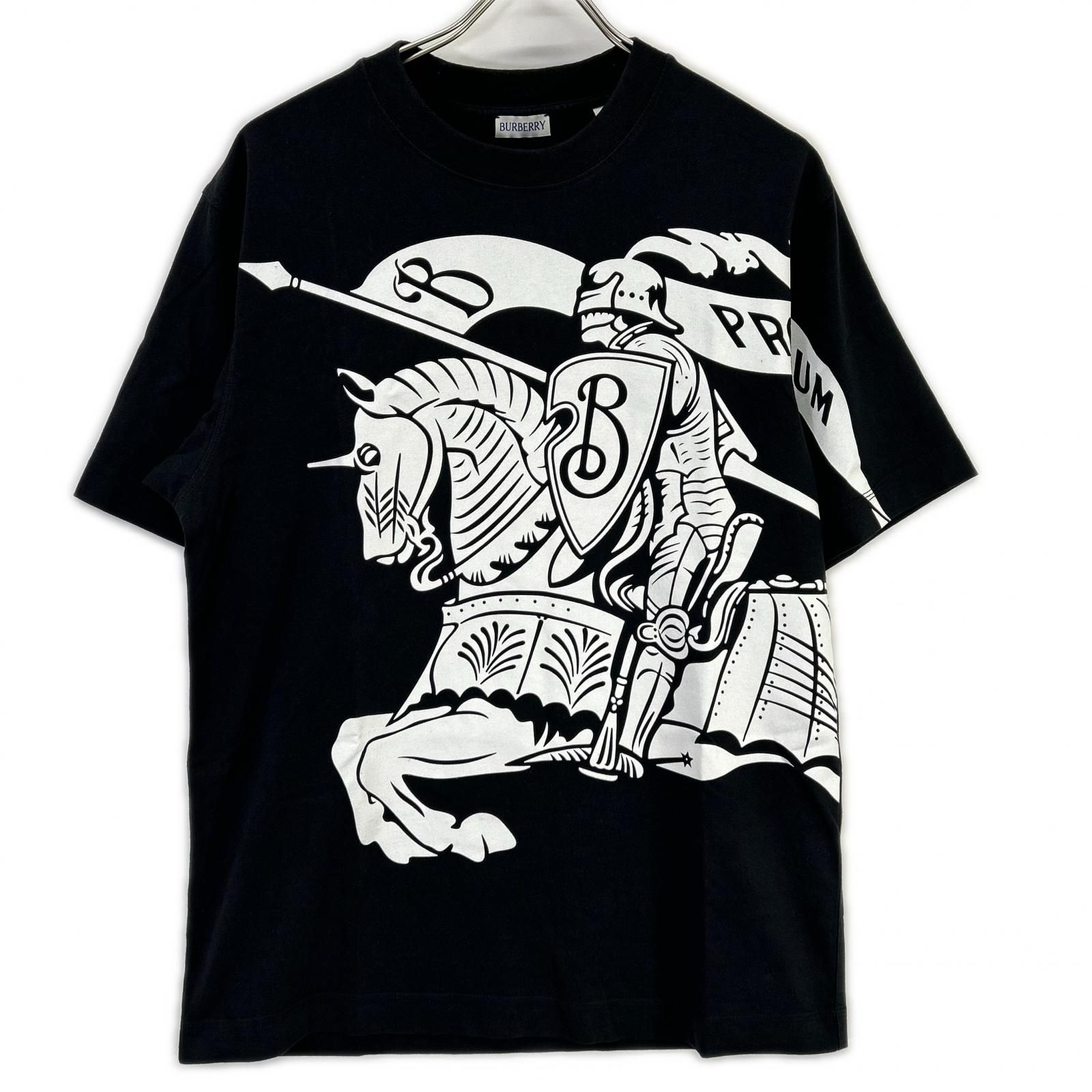 BURBERRY バーバリー 24ss 8095058 ブラック ビックロゴ 半袖Tシャツ M 