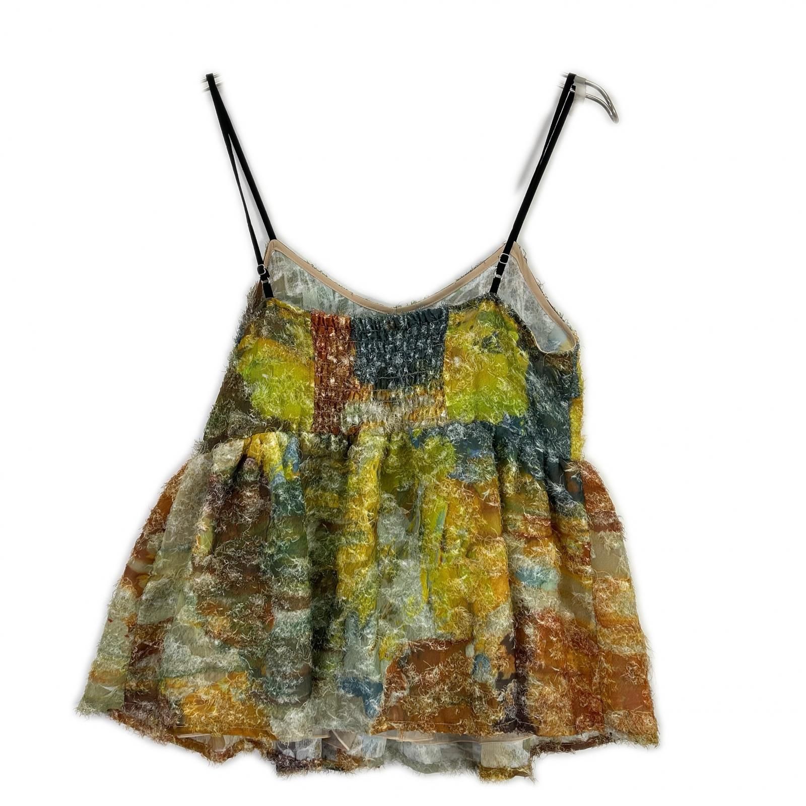Ameri アメリ マルチカラー MEDI RACHEL FLUFFY ART CAMISOLE キャミ