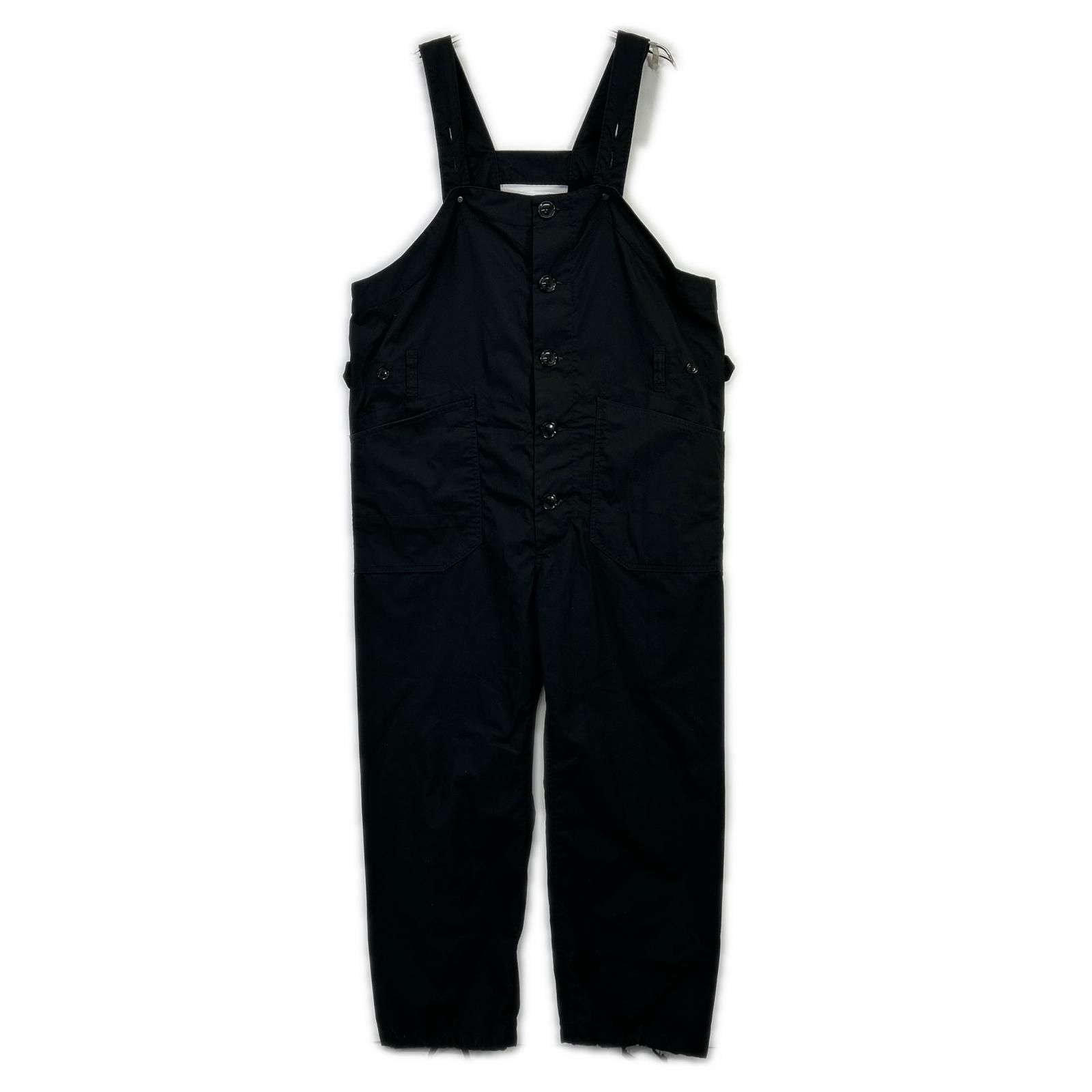 Engineered Garments エンジニアードガーメンツ ブラック PC Poplin サイドアジャスター オーバーオール S Engineered Garments エンジニアードガーメンツ ブラック PC Poplin