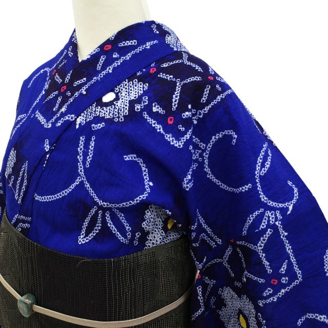 新古品】 有松 浴衣 本場有松鳴海絞り 夏物 未使用 ゆかた 絞り 木綿