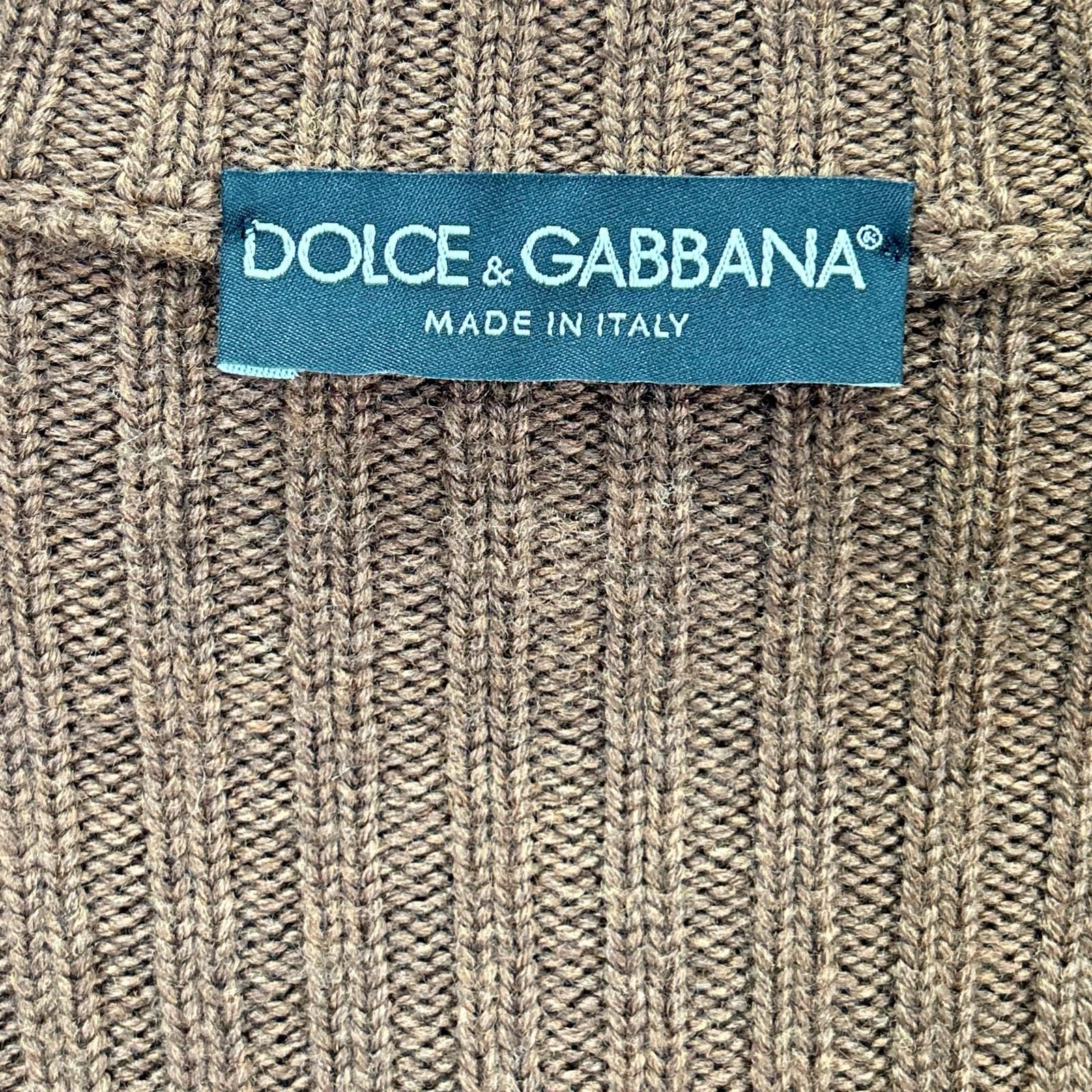 DOLCE&GABBANA ドルチェアンドガッバーナ ブラウン リブニット 