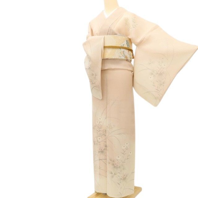 夏着物 正絹 暈し“夢見心地なマーガレットとスズラン”紗紬 I-51 百華❀Y5151◇美品 夏着物 紗紬 正絹 手縫い仕立て 希少トールサイズ